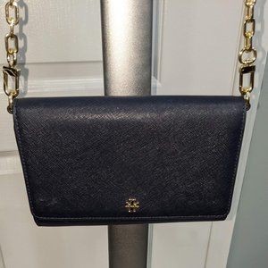 Navy Blue Tory Burch Clutch
